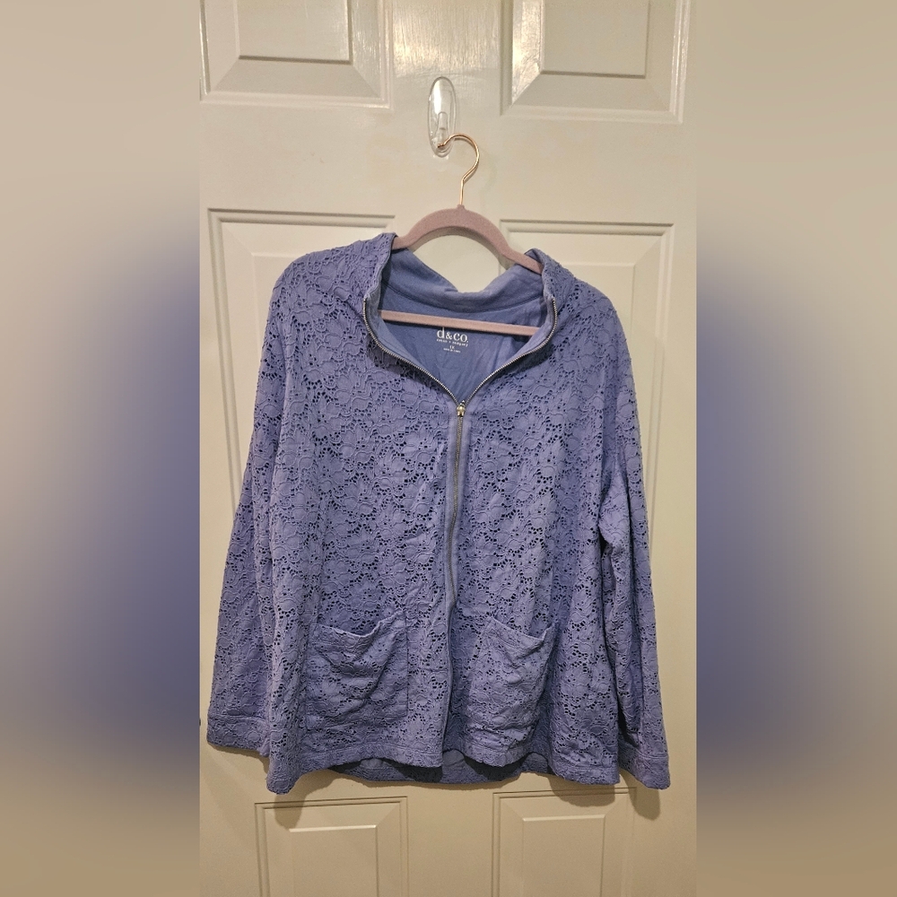 Purple/perriwinklw Long Sleeve Jacket